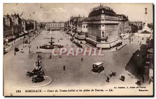 Bordeaux - Cours du Trente Juillet et les Allees de Tourny - Ansichtskarte AK