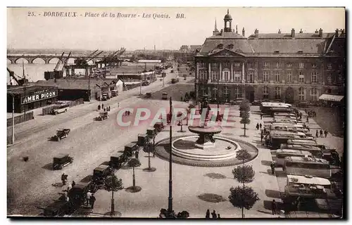 Bordeaux - Place de la Bourse - Les Quais - Ansichtskarte AK