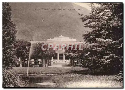 Luchon - Le Parc et le Casino - Ansichtskarte AK