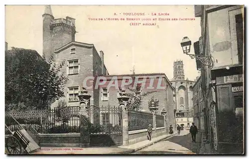 Toulouse - Tour de l&#39hotel de Bernuy et eglise des Jacobins - Ansichtskarte AK