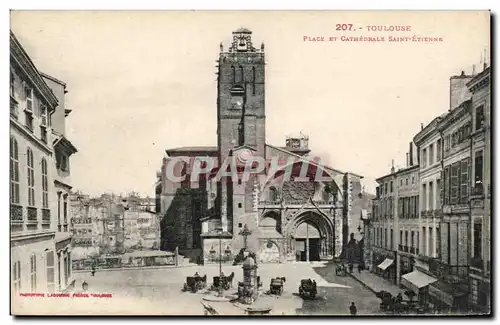 Toulouse - Place et Cathedrale Saint Etienne - Ansichtskarte AK