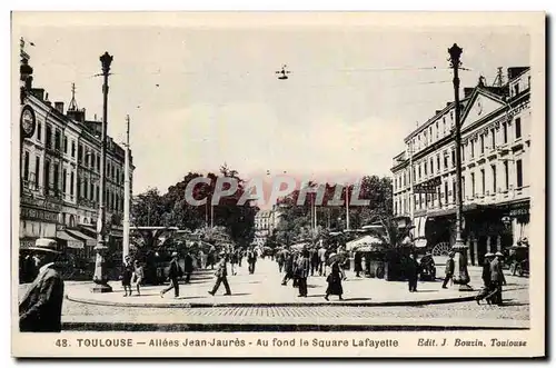 Toulouse - Allees Jean Jaures - La Square Lafayette - Cartes postales