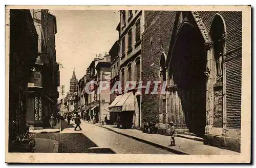 Toulouse - Eglise et Rue du Tour - Ansichtskarte AK