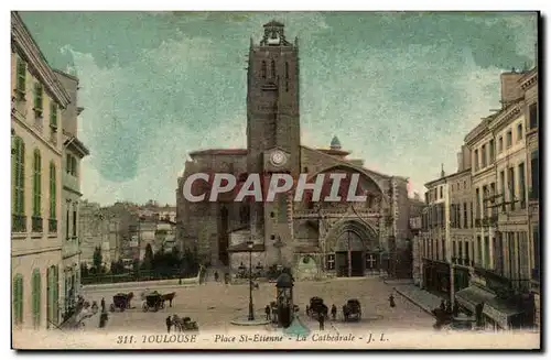 Toulouse - Place St Etienne - La Cathedrale - Ansichtskarte AK