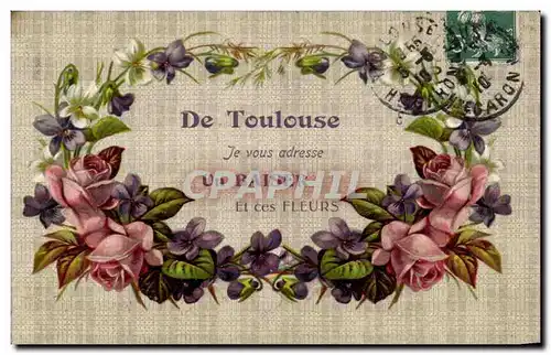 Toulouse - Souvenir - fleurs - flowers - Ansichtskarte AK