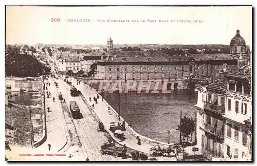 Toulouse - Vue Plongeante sur le Pont Neuf et l&#39Hotel Dieu - Ansichtskarte AK