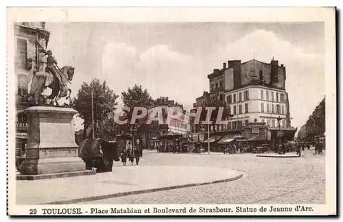 Toulouse - Place Matabiau et Boulevard de Strasbourg - Ansichtskarte AK