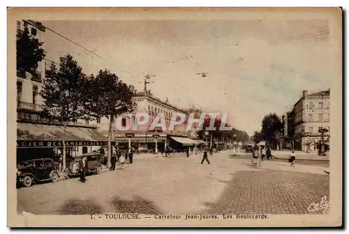 Toulouse - Carrefour Jean Jaures - Les Boulevards Glacier des americains - Cartes postales