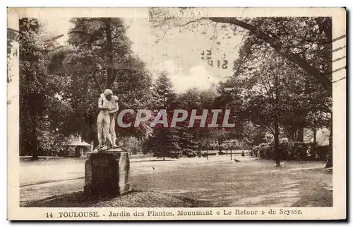 Toulouse - Jardin des Plantes - Monument Le Retour - Ansichtskarte AK