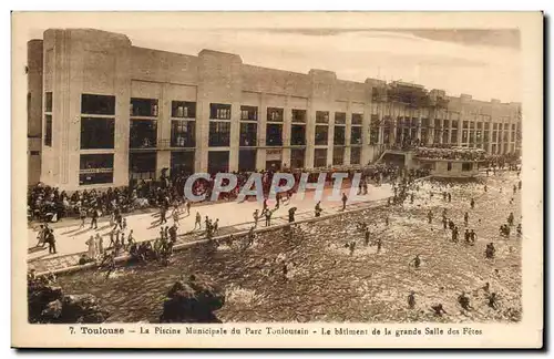 Cartes postales Toulouse La piscine municipale du parc Toulousain Le batiment de la grande salle des fetes