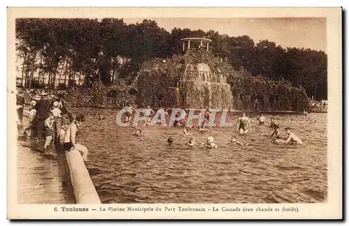 Ansichtskarte AK Toulouse La piscine municipale du parc Toulousain La cascade