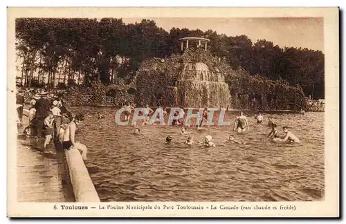 Cartes postales Toulouse La piscine municipale du parc Toulousain La cascade