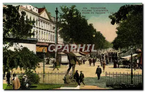 Cartes postales Toulouse Allees Lafayette Prise du square