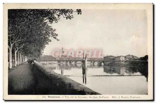 Cartes postales Toulouse Vue sur la Garonne du quai St Pierre