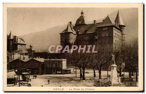 Cartes postales Vizille Le chateau La place