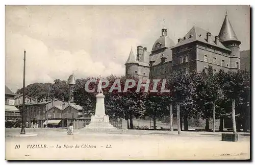 Cartes postales Vizille Le chateau La place