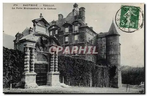 Cartes postales Vizille Le chateau La porte monumentale