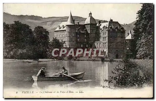 Cartes postales Vizille Le chateau et la piece d&#39eau