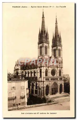 Voiron - Eglise Saint Bruno - La Facade - Cartes postales