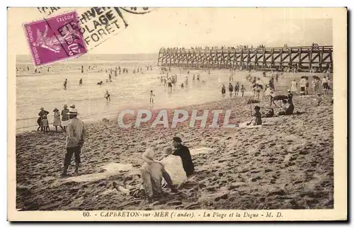 Capbreton sur Mer - La Plage et la Digue - Cartes postales