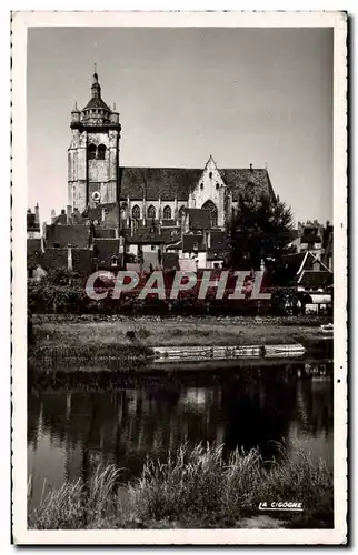 Dole - La Collegiale vue des bords du Doubs - Cartes postales