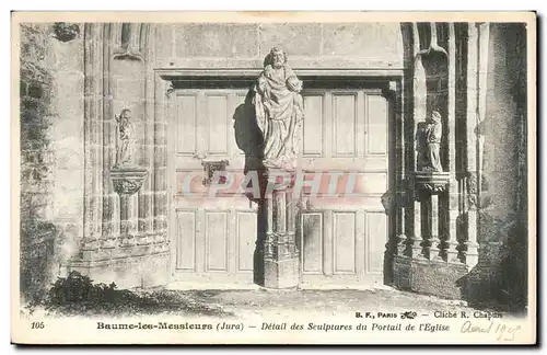 Cartes postales Baume les Messieurs Detail des sculptures du portail de l&#39eglise