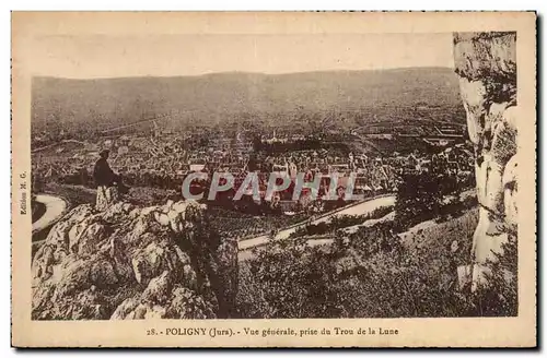 Ansichtskarte AK Poligny Vue generale prise du Trou de la lune