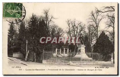 Cartes postales Lons le Saunier Promenade de la Chevalerie Statue de Rouget de l&#39Isle