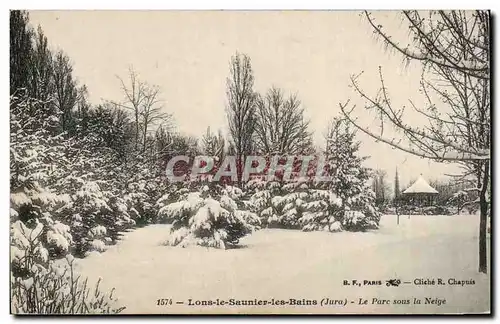 Cartes postales Lons le Saunier Le parc sous la neige
