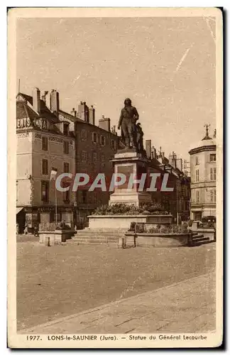 Cartes postales Lons le Saunier Statue du general Lecourbe
