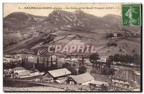 Cartes postales Salins les Bains La gare et le Mont Poupet