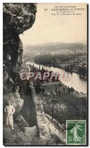 Capdenac le Vieux - La Vallee du Lot Vue de la fontaine de Cesar - Ansichtskarte AK