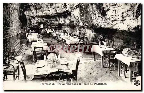 Padirac - Terrasse du Restaurant dans le Puits - Ansichtskarte AK