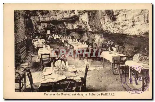 Padirac - Terrasse du Restaurant du Puits - Ansichtskarte AK