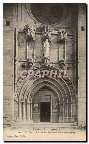Figeac - Portail de l'Eglise - Cartes postales