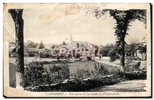 Limogne - Vue prise de la Route de Villefranche - Ansichtskarte AK