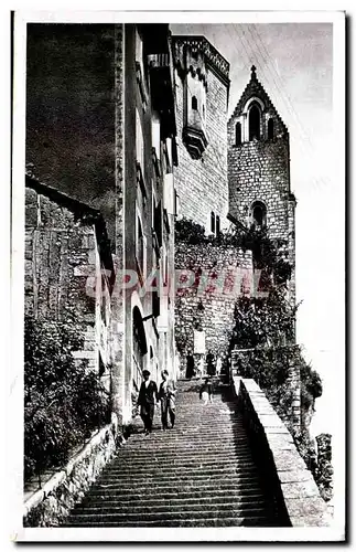 Rocamadour - L&#39Escalier des Pelerins - Ansichtskarte AK