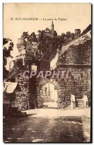 Cartes postales Rocamadour La porte du Figuier