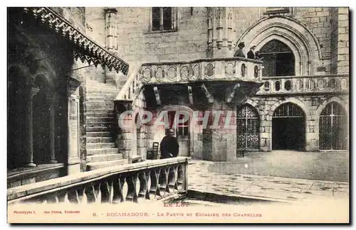 Rocamadour - Le Parvis et Escalier - Ansichtskarte AK