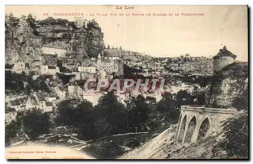 Rocamadour - La Ville - Vue de la Route de Cahors - Cartes postales