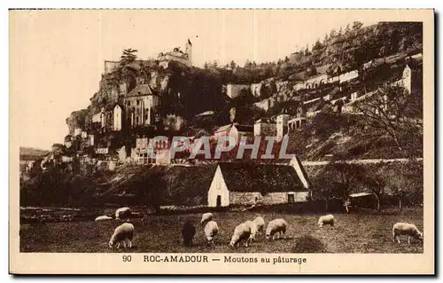 Rocamadour - Moutons au Paturage - sheep - Cartes postales