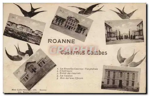 Roanne - Casernes Combes - Souvenir - Cartes postales