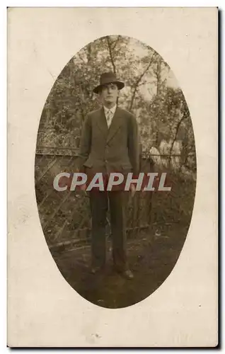 CARTE PHOTO Douai 1931 Fantaisie - Hommes - man wearing top hat - Ansichtskarte AK