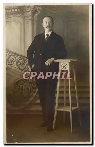 CARTE PHOTO Fantaisie - Hommes - man in noble setting - Ansichtskarte AK