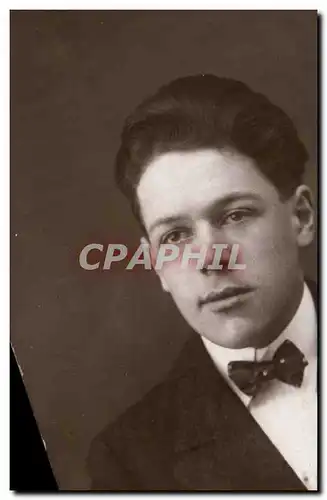 CARTE PHOTO Fantaisie - Hommes - young man in bowtie - Ansichtskarte AK