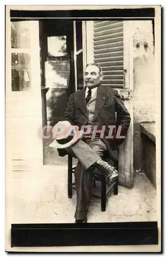 CARTE PHOTO Chatillon sur Marne Fantaisie - Hommes - older man with bushy mustache - Ansichtskarte AK