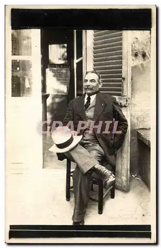 CARTE PHOTO Chatillon sur Marne Fantaisie - Hommes - older man with bushy mustache - Ansichtskarte AK