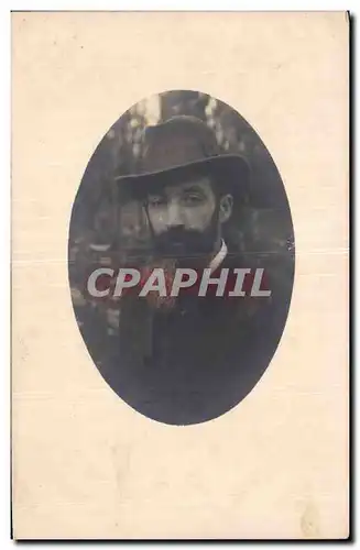 CARTE PHOTO Fantaisie - Hommes - man in vignette - Ansichtskarte AK