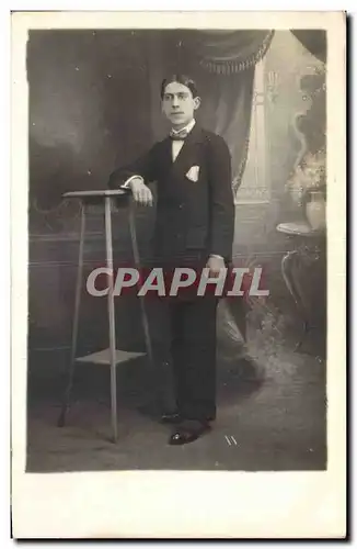 CARTE PHOTO Fantaisie - Hommes - young man - Ansichtskarte AK