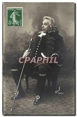 CARTE PHOTO Fantaisie - Hommes - older man in noble costume Theatre - Ansichtskarte AK